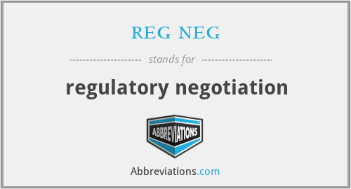 What does REG NEG stand for?